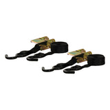 10' Black Cargo Straps with S-Hooks (500 lbs., 2-Pack) #83009