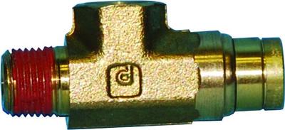 Adapter Fitting; Compressor Tee 1/8 Inch NPT to 1/4 Inch PTC Single #3066