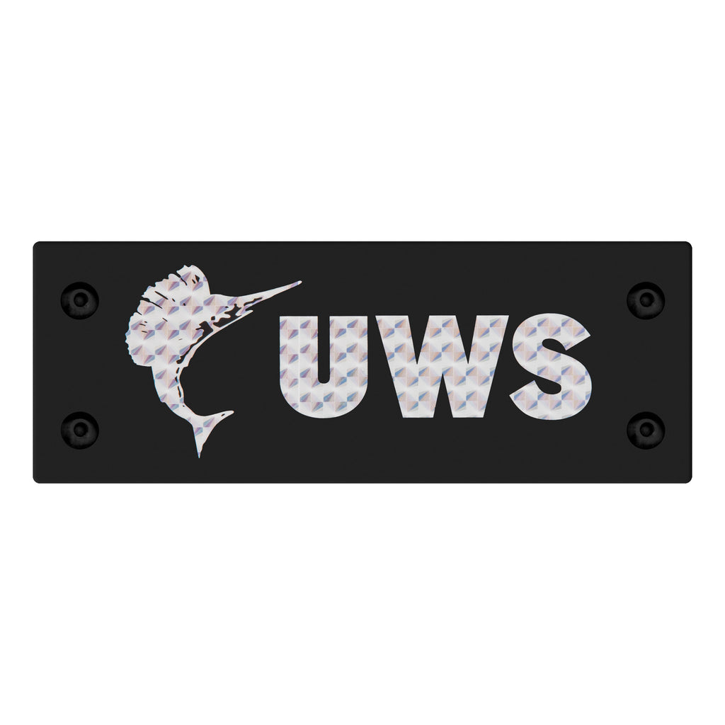 Replacement Rivet-On Black UWS Logo Badge