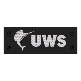 Replacement Rivet-On Black UWS Logo Badge