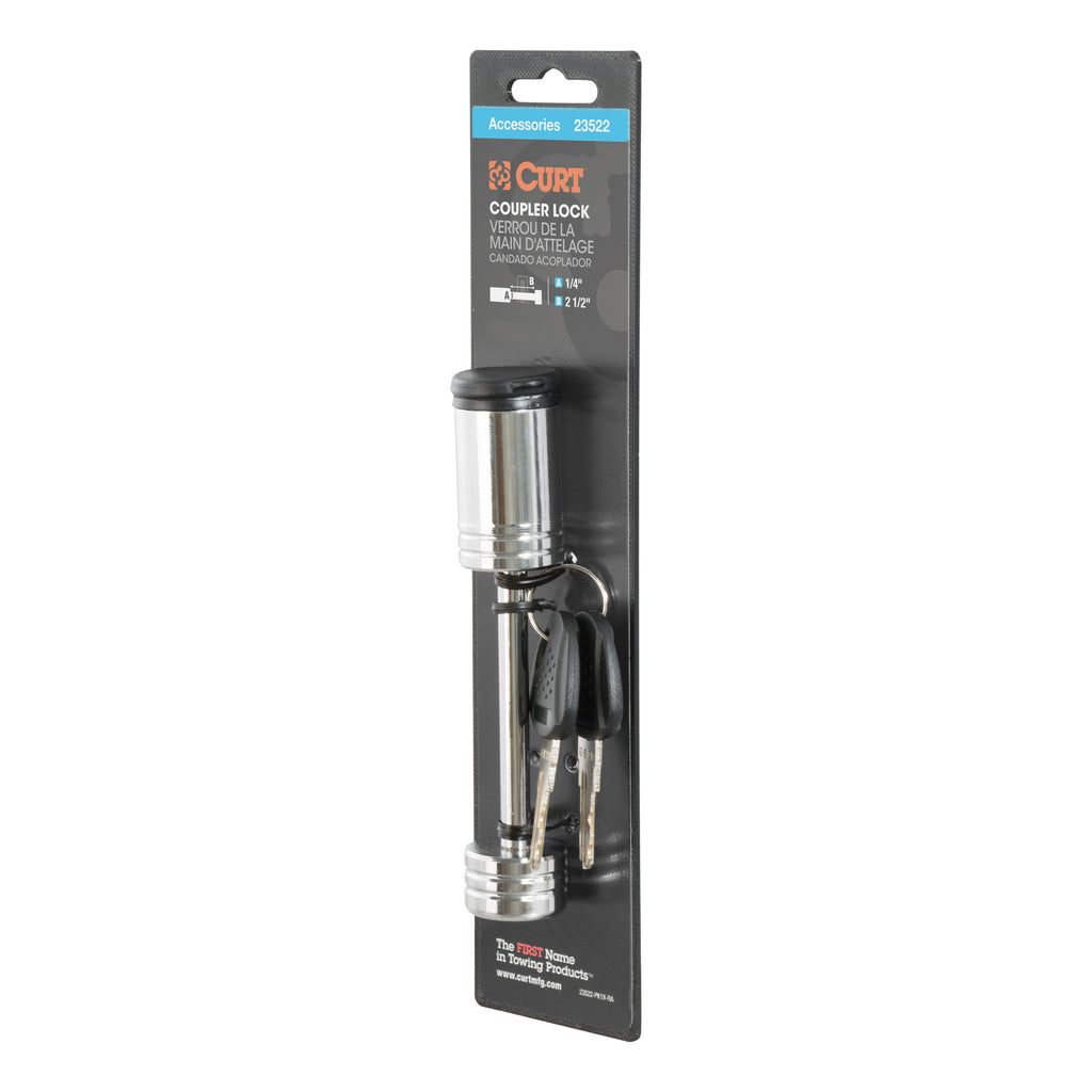 Coupler Lock (1/4" Pin 2-1/2" Latch Span Barbell Chrome)