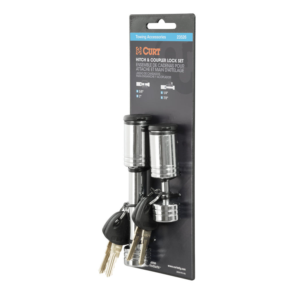 Hitch & Coupler Lock Set (2" Receiver 7/8" Latch)