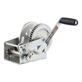 Hand-Crank 2-Speed Winch  3 200 Lbs  17.5:1 Low Gear Ratio  9.6