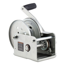 Hand-Crank Brake Winch  1 500 Lbs  5:1 Gear Ratio  10.6