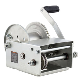 Hand-Crank Brake Winch  2 500 Lbs  15.8:1 Gear Ratio  10.6