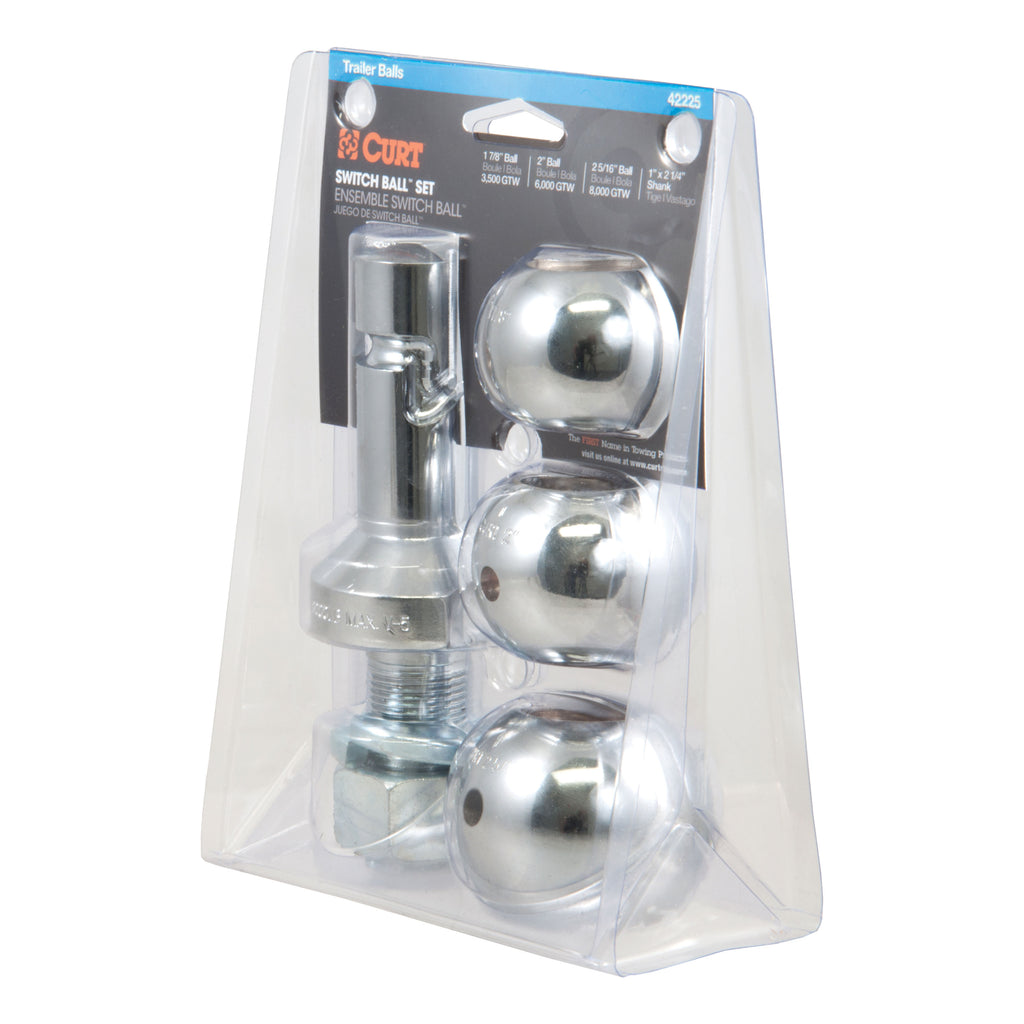 Switch Ball Trailer Ball Set (1-7/8" 2" & 2-5/16" Balls 1" X 2-1/4" Shank)