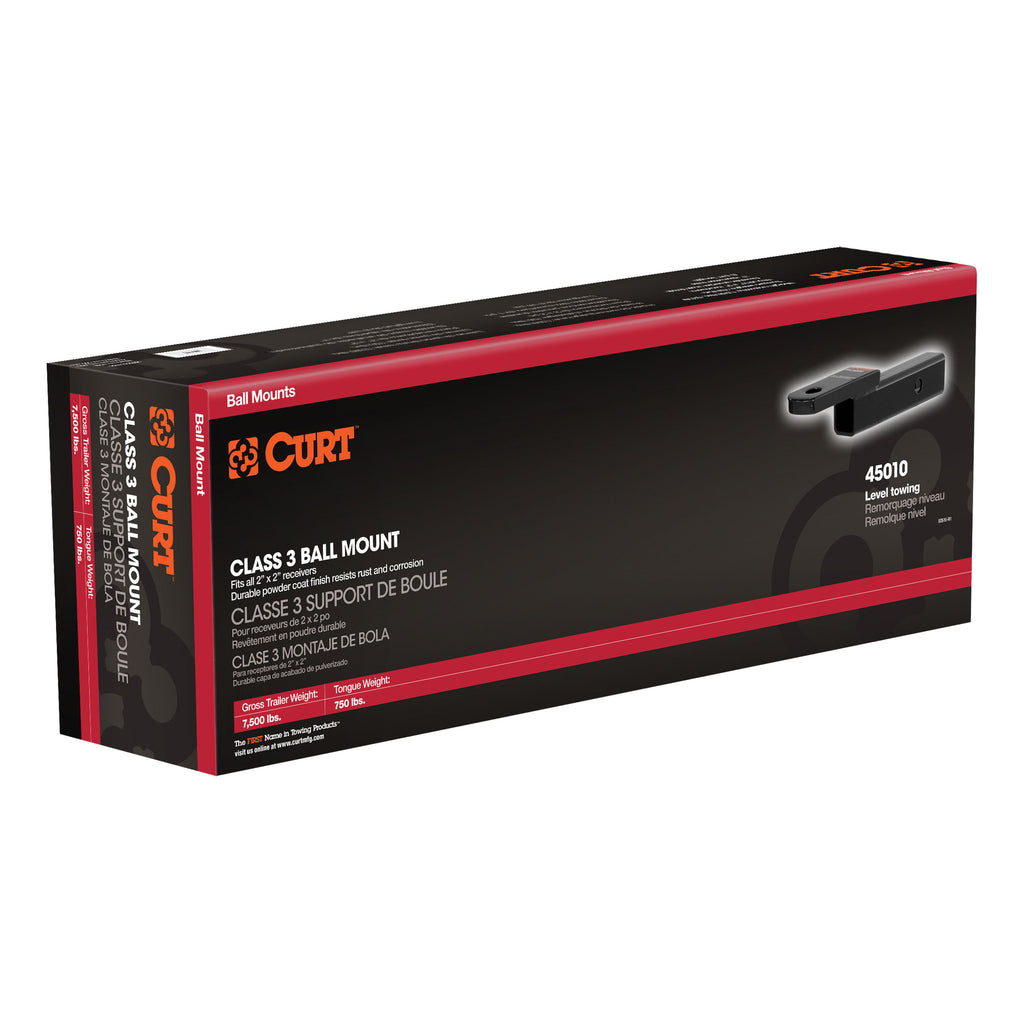 Class 3 Ball Mount (2" Shank 7500 Lbs. 2" Drop 8-1/4" Long Packaged)