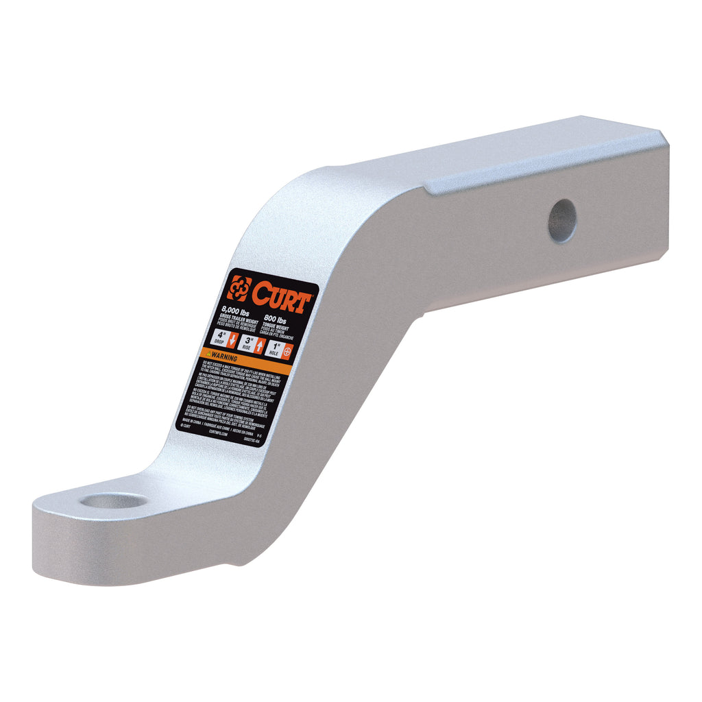 Aluminum Ball Mount (2" Shank 8000 Lbs 4" Drop 8-1/2" Long)
