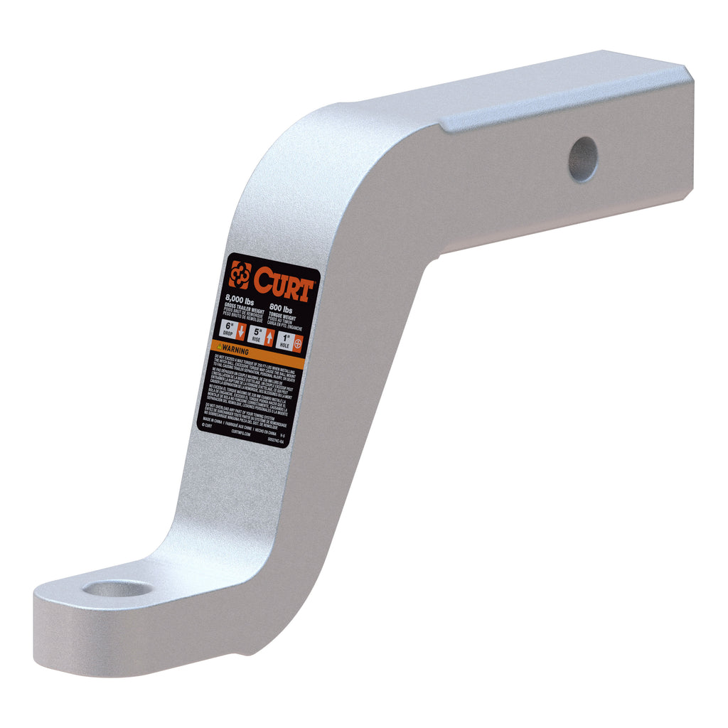 Aluminum Ball Mount (2" Shank 8000 Lbs 6" Drop 8-1/2" Long)