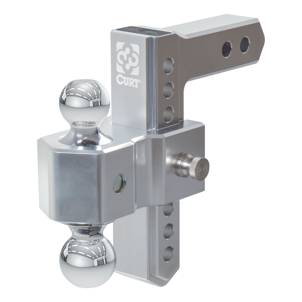 AlumaLite Adjustable Aluminum Hitch With Dual Ball  7-1/2" Drop