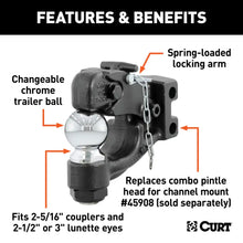 Load image into Gallery viewer, Replacement Channel Mount Ball &amp; Pintle Combination (2-5/16&quot; Ball, 20,000 lbs.) #45922