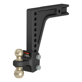 HD Deep-Drop Adjustable Hitch Ball Mount With Dual Ball 2-1/2