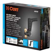 Load image into Gallery viewer, HD Deep-Drop Adjustable Hitch Ball Mount With Dual Ball 2-1/2" Shank 20K