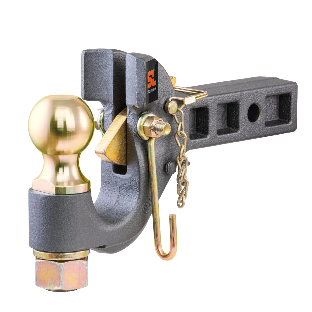 SecureLatch Receiver-Mount Ball & Pintle Hitch (2" Shank 2-5/16" Ball 14K)