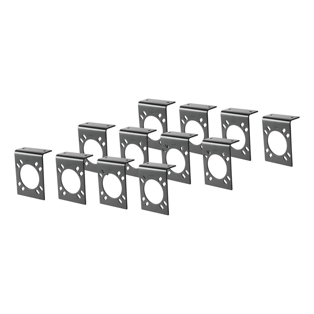 Connector Mounting Brackets For 7-Way RV Blade (Black 12-Pack)