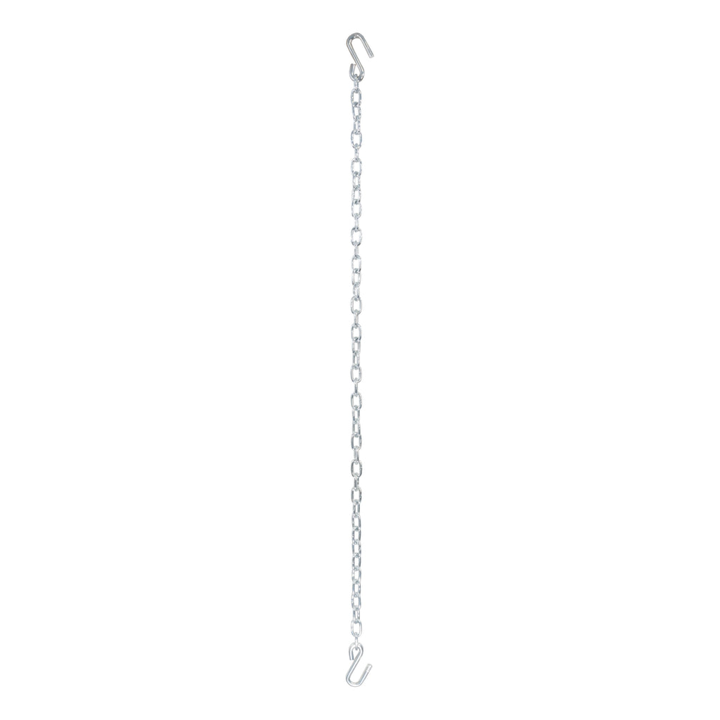 48" Safety Chain With 2 S-Hooks (2000 Lbs Clear Zinc)