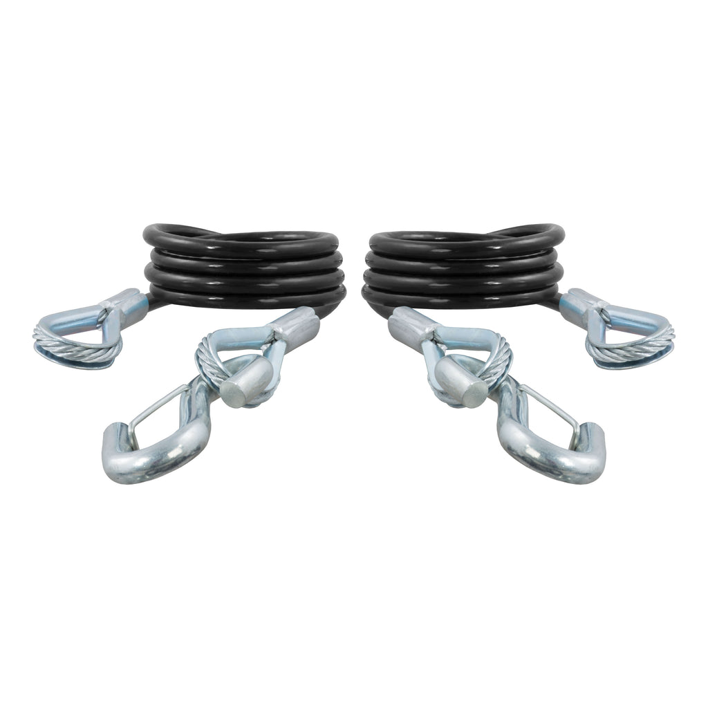 43-7/8" Safety Cables With 2 Snap Hooks (3500 Lbs Vinyl-Coated 2-Pack)