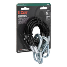 Load image into Gallery viewer, 43-7/8" Safety Cables With 2 Snap Hooks (3500 Lbs Vinyl-Coated 2-Pack)