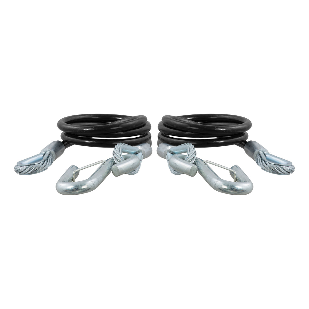 44-1/2" Safety Cables With 2 Snap Hooks (5000 Lbs Vinyl-Coated 2-Pack)