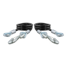 Load image into Gallery viewer, 44" Safety Cables With 2 Snap Hooks (7500 Lbs Vinyl-Coated 2-Pack)