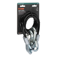 Load image into Gallery viewer, 44" Safety Cables With 2 Snap Hooks (7500 Lbs Vinyl-Coated 2-Pack)