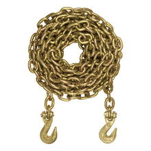 Load image into Gallery viewer, 25' Transport Binder Safety Chain With 2 Clevis Hooks (18800 Lbs Yellow Zinc)