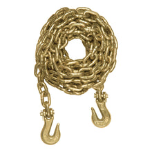 Load image into Gallery viewer, 14&#39; Transport Binder Safety Chain With 2 Clevis Hooks (26400 Lbs Yellow Zinc)