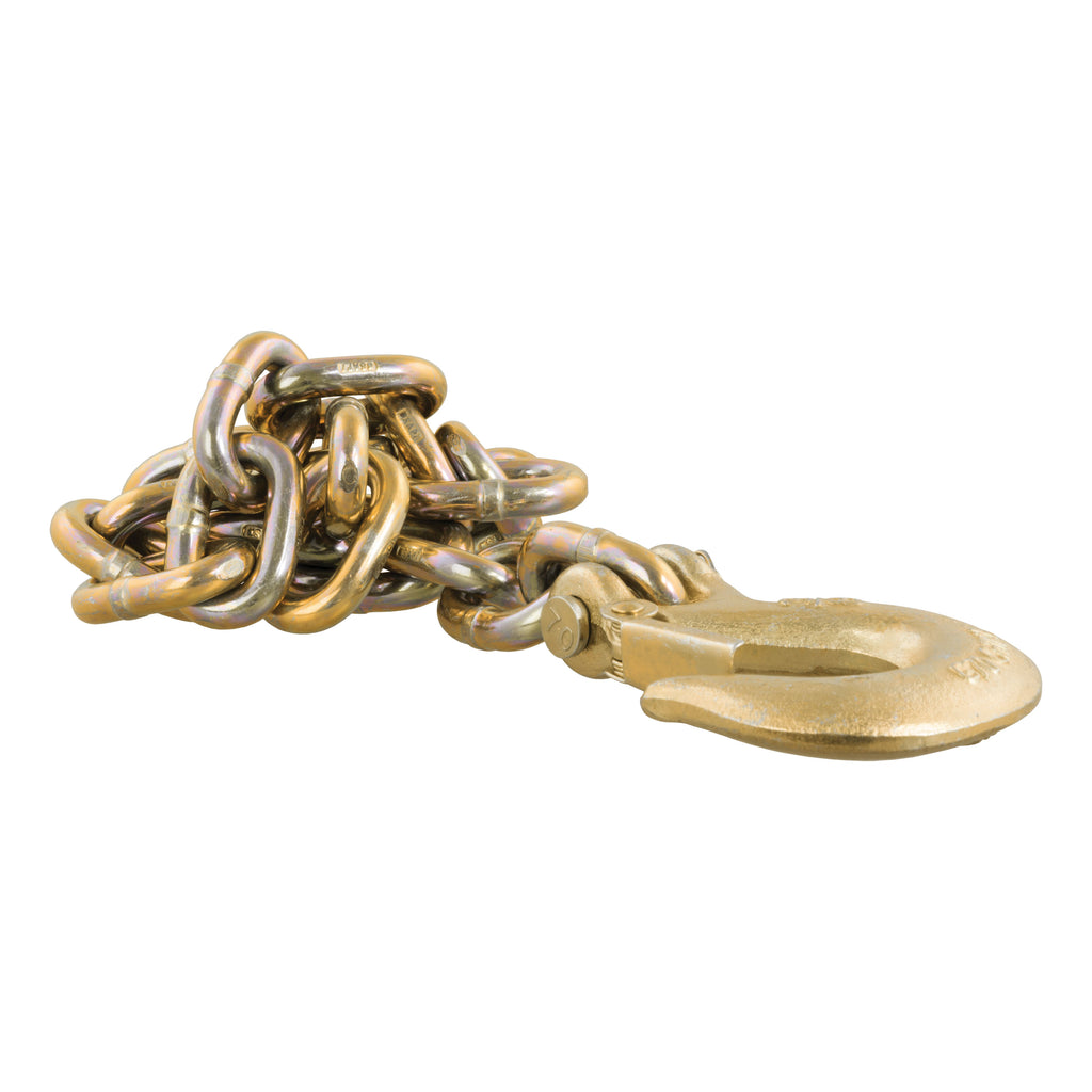 35" Safety Chain With 1 Clevis Hook (24000 Lbs Yellow Zinc)