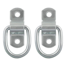 Load image into Gallery viewer, 1&quot; X 1-1/4&quot; Surface-Mounted Tie-Down D-Rings (1200 Lbs Clear Zinc 2-Pack)