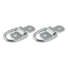 Load image into Gallery viewer, 1&quot; X 1-1/4&quot; Surface-Mounted Tie-Down D-Rings (1200 Lbs Clear Zinc 2-Pack)