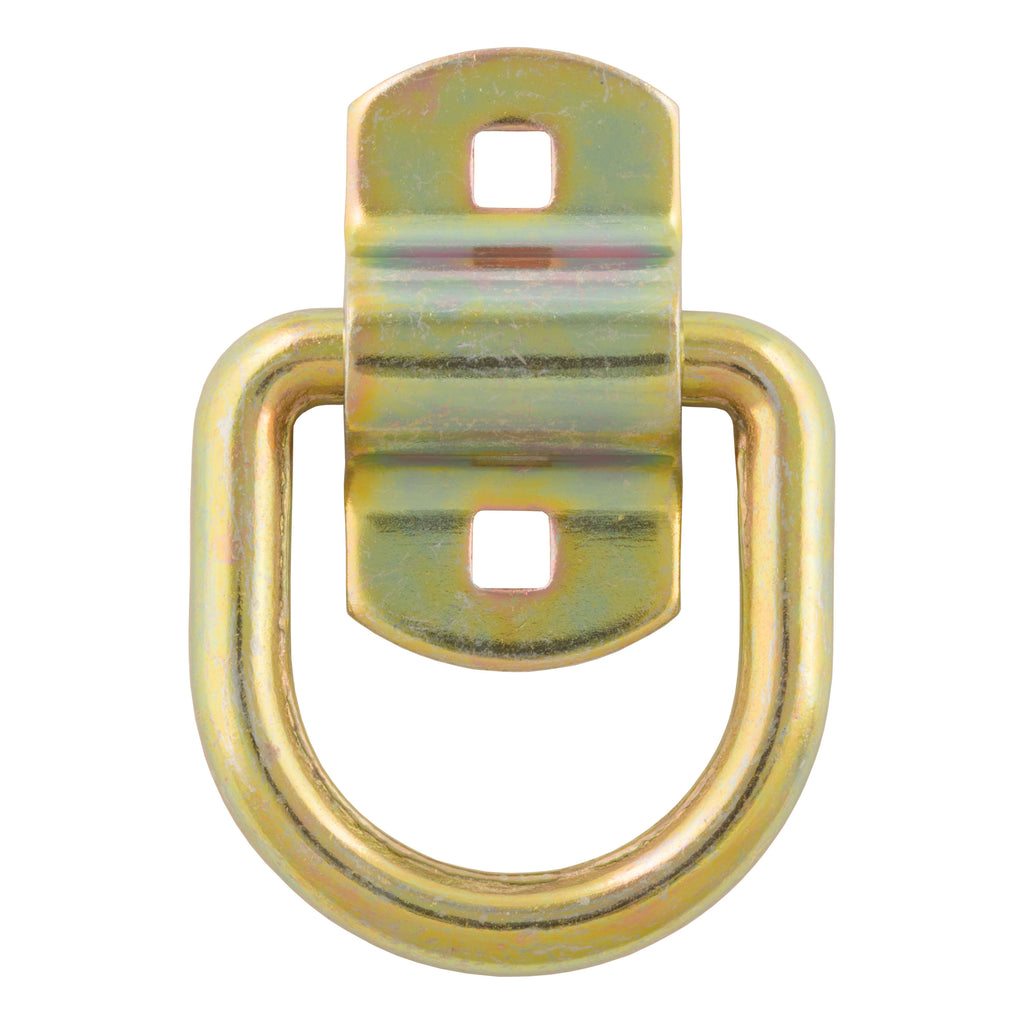 3" X 3" Surface-Mounted Tie-Down D-Ring (3600 Lbs Yellow Zinc)