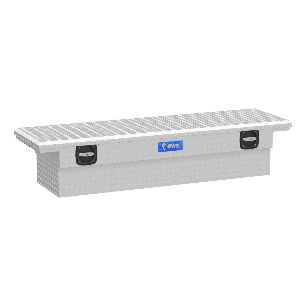 Bright Aluminum 69" Secure Lock Crossover Box With Low Profile (Heavy Packaging)