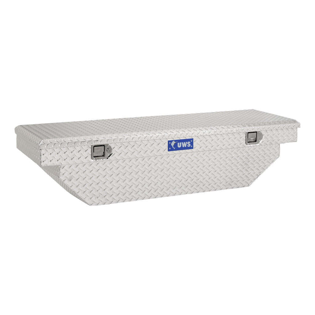 Bright Aluminum 60" Angled Crossover Truck Tool Box (Heavy Packaging)