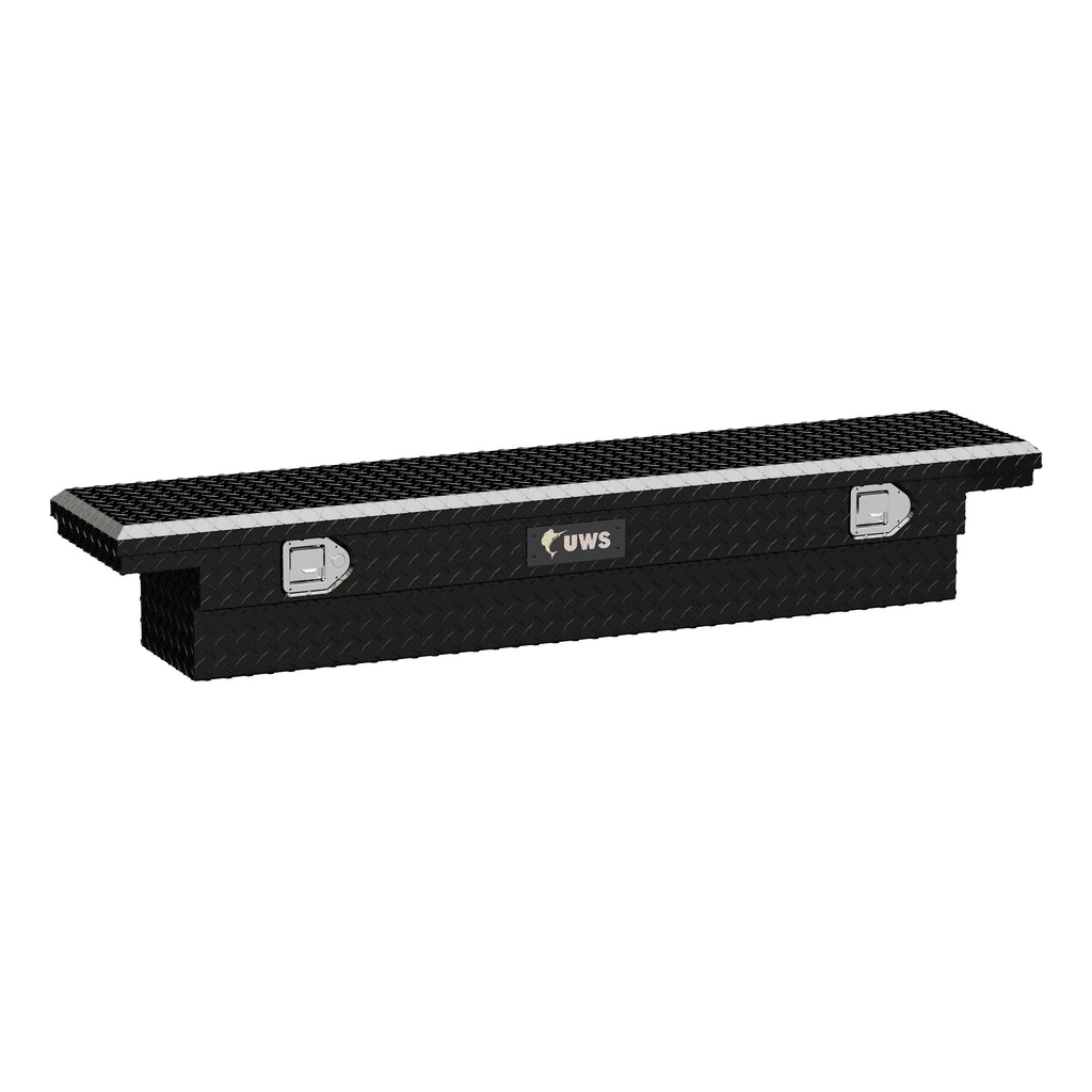Gloss Black Aluminum 63" Slim-Line Truck Tool Box Low Profile (Heavy Packaging)