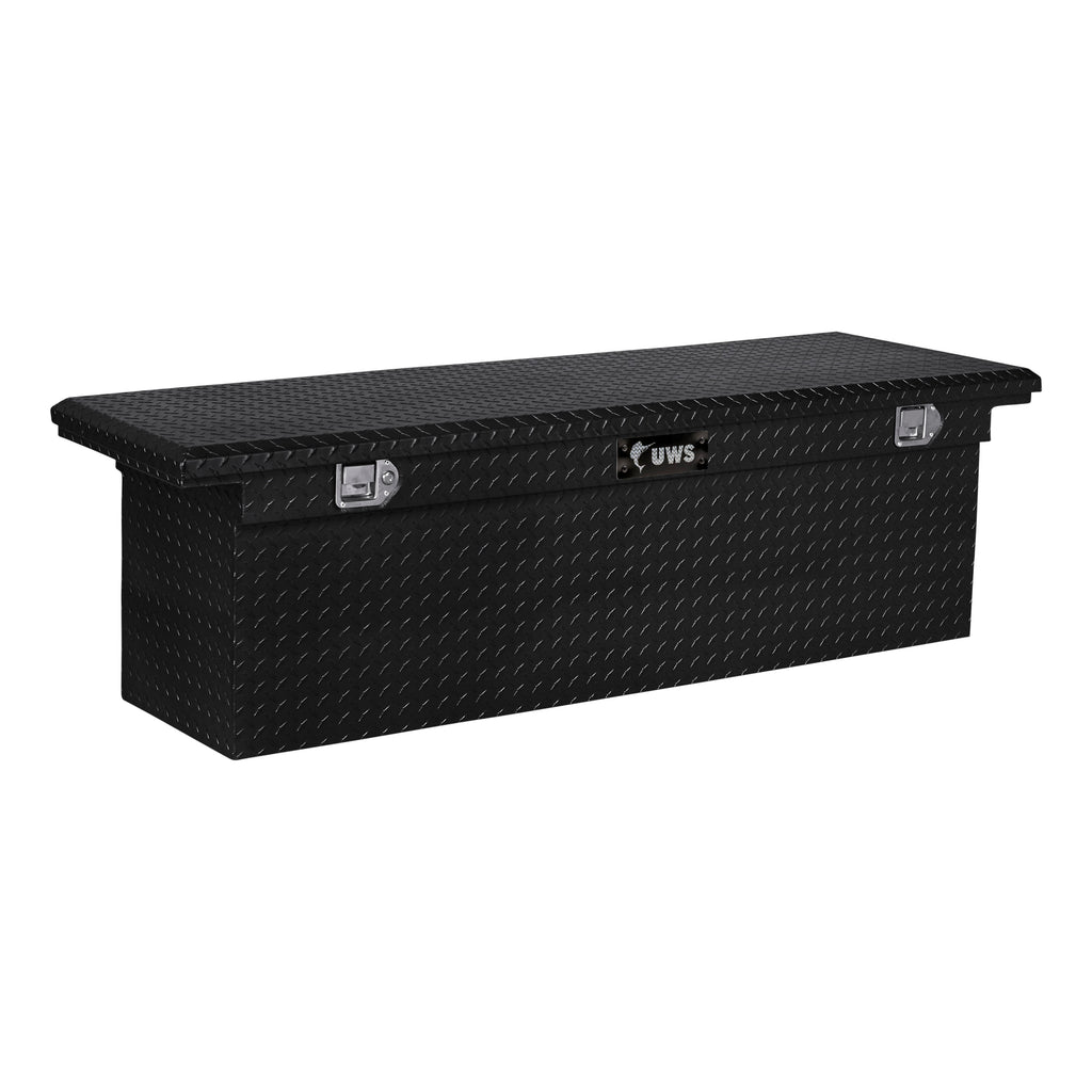Gloss Black Aluminum 69" Deep Truck Tool Box Low Profile (Heavy Packaging)