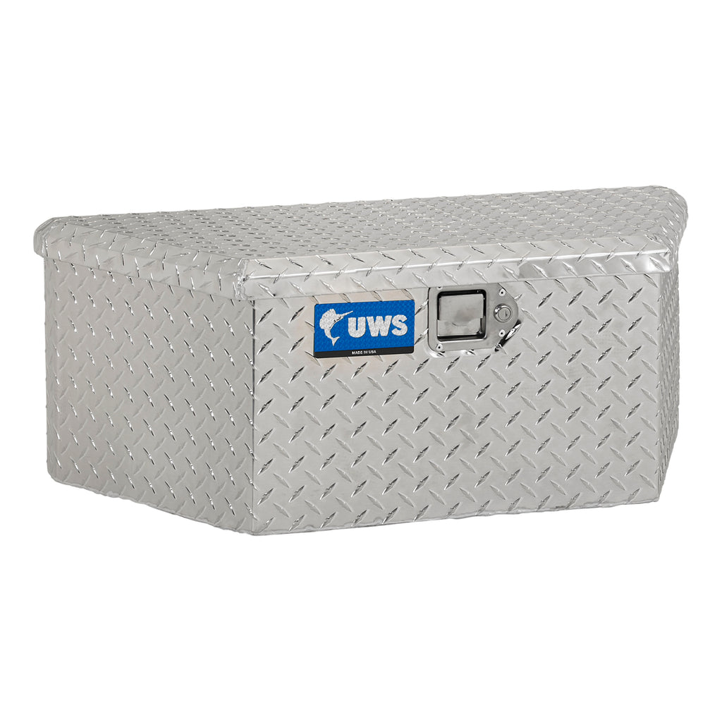 Bright Aluminum 34" Trailer Tongue Box With Low Profile (Heavy Packaging)