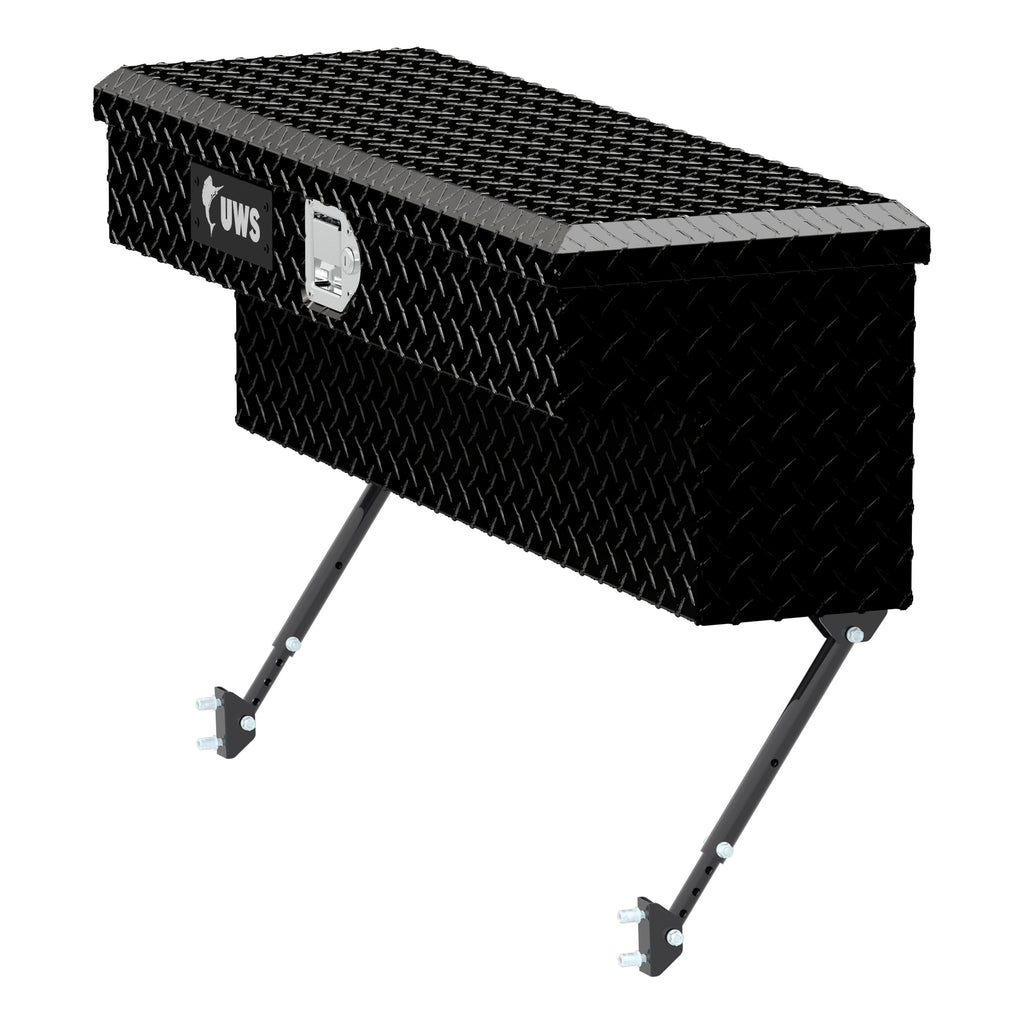 Gloss Black Aluminum 36" Truck Side Tool Box With Space-Saving Legs