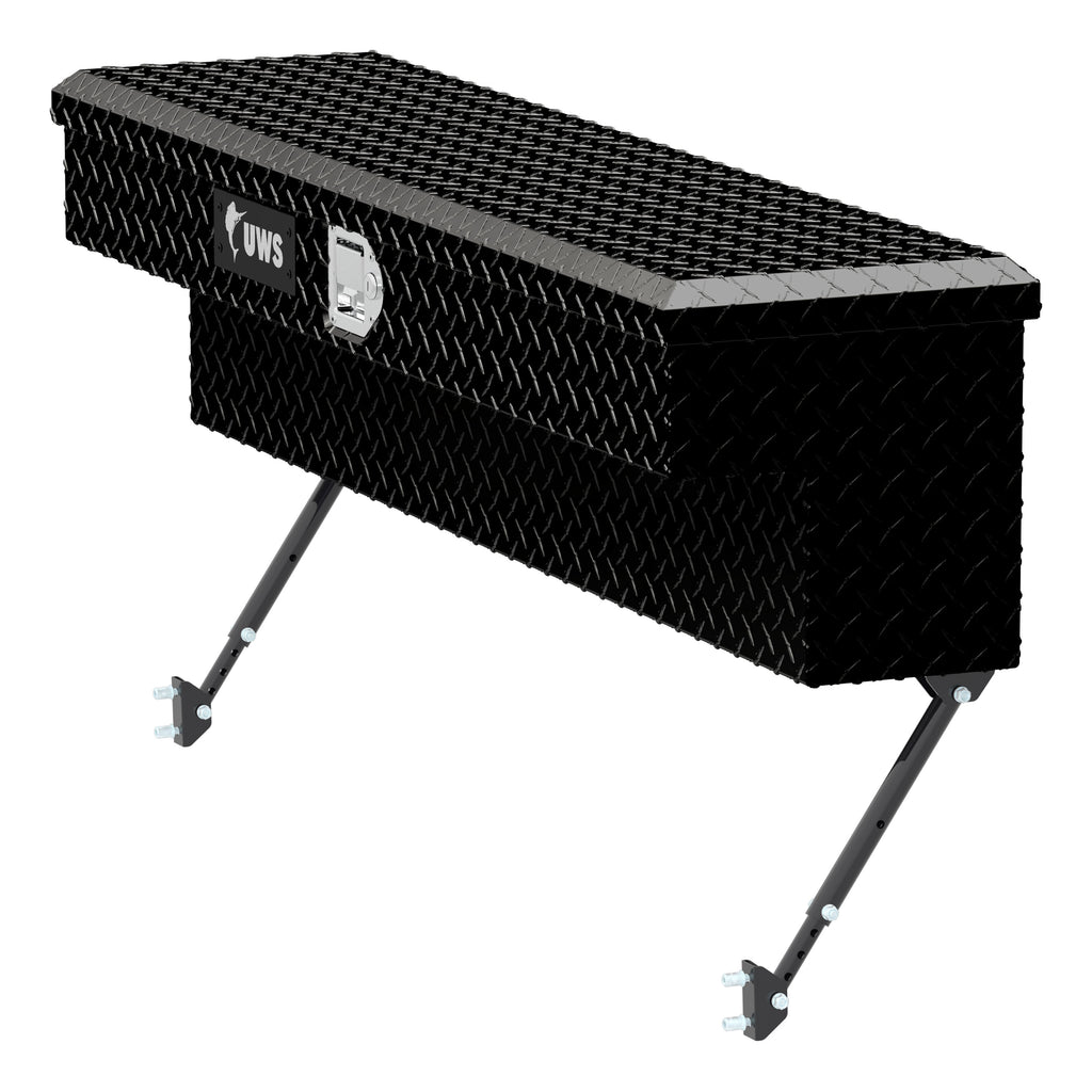 Gloss Black Aluminum 48" Truck Side Tool Box With Space-Saving Legs