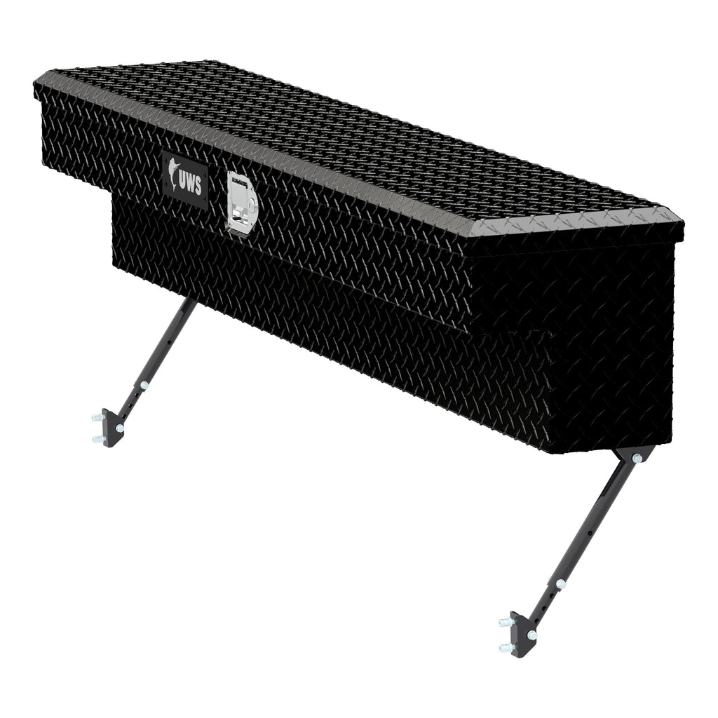Gloss Black Aluminum 60" Truck Side Tool Box With Space-Saving Legs