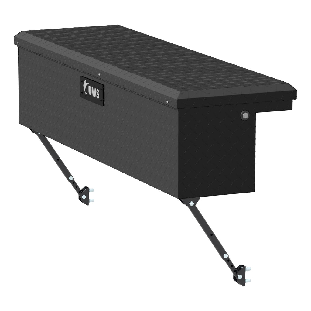 Matte Black Aluminum 48" Truck Side Tool Box With Low Profile Space-Saving Legs