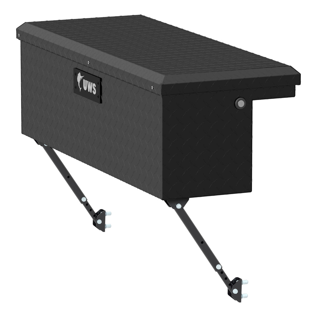 Matte Black Aluminum 36" Truck Side Tool Box With Low Profile Space-Saving Legs