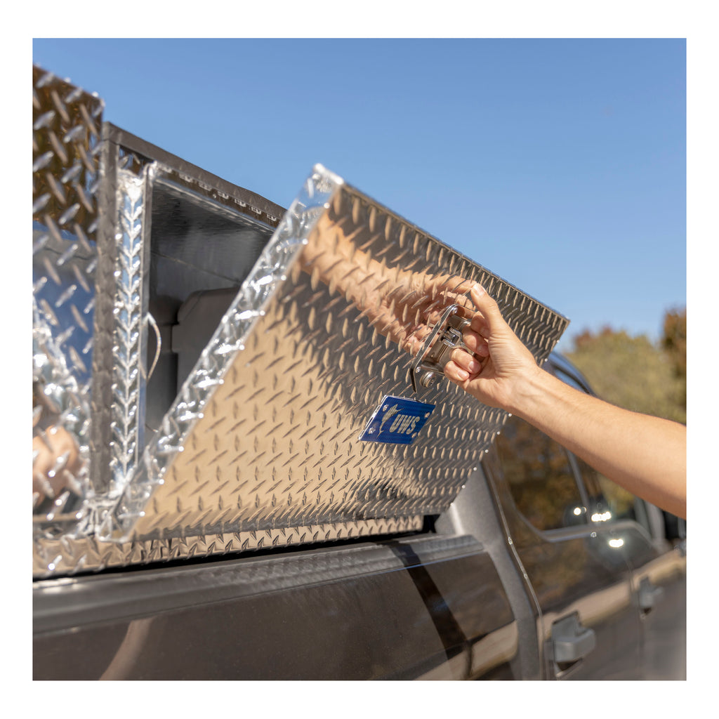 Bright Aluminum 72" Double-Door Topside Truck Tool Box (Heavy Packaging)