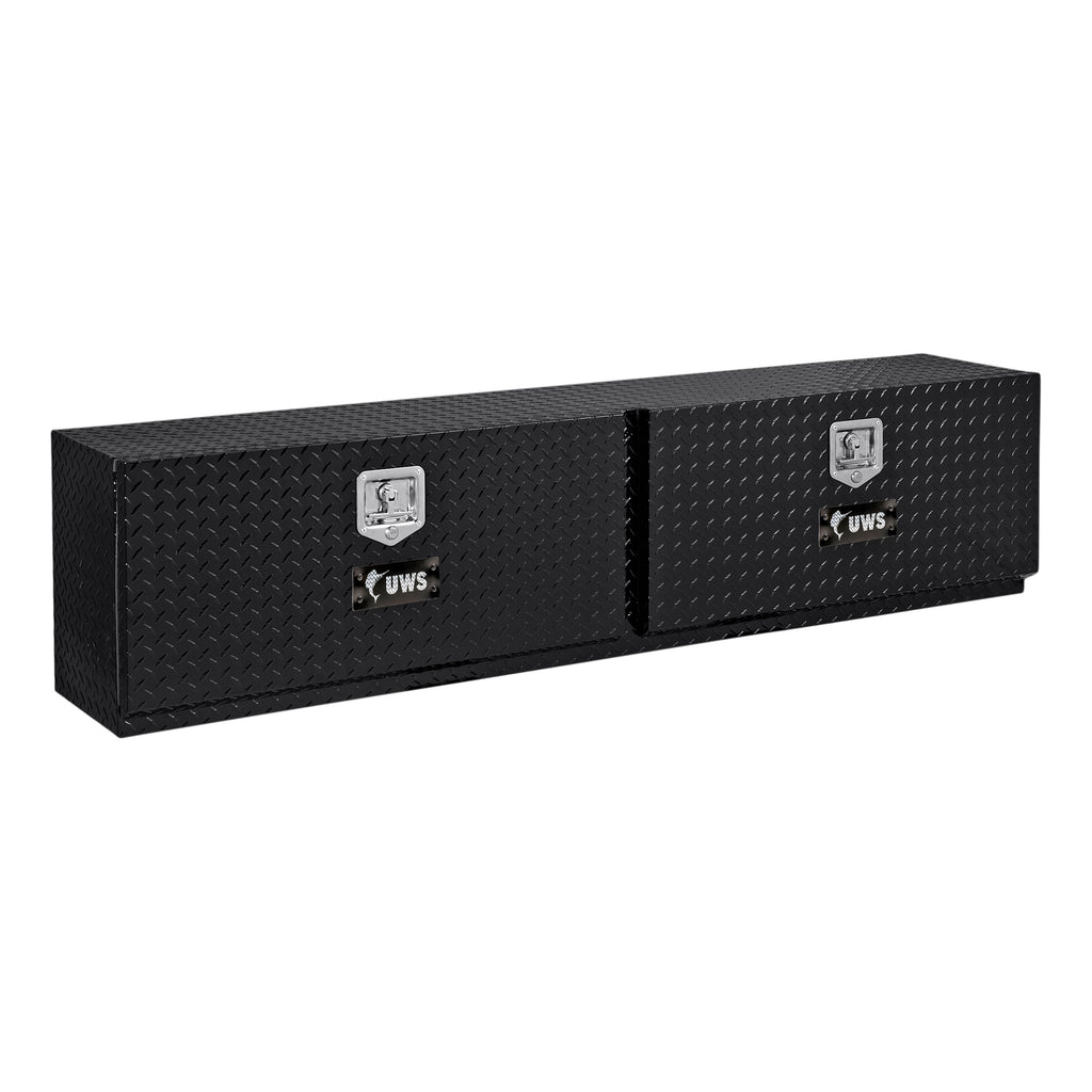Gloss Black Aluminum 72" Double-Door Topside Truck Tool Box (Heavy Packaging)