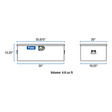 Load image into Gallery viewer, Gloss Black Aluminum 36" Foot Locker (LTL Shipping Only)