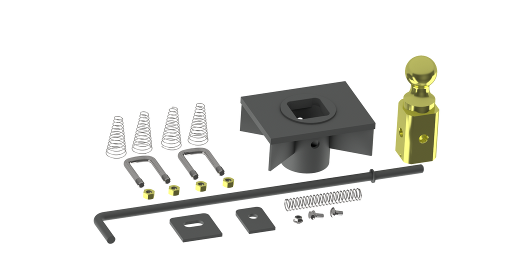 GNRK1500 TURNOVERBALL GOOSENECK HITCH ONE-PIECE KIT FOR FLATBEDS