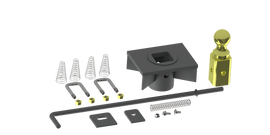 GNRK1500 TURNOVERBALL GOOSENECK HITCH ONE-PIECE KIT FOR FLATBEDS