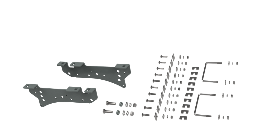 RVR2400 CUSTOM INSTALLATION KIT FOR UNIVERSAL MOUNTING RAILS FOR SOME FORD TRUCKS