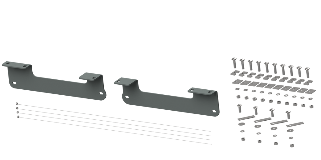 RVR2404 CUSTOM INSTALLATION KIT FOR UNIVERSAL MOUNTING RAILS FOR SOME FORD TRUCKS