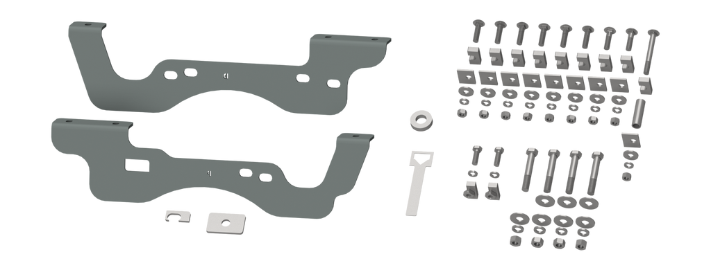 RVR2406 CUSTOM INSTALLATION KIT FOR UNIVERSAL MOUNTING RAILS FOR SOME FORD TRUCKS