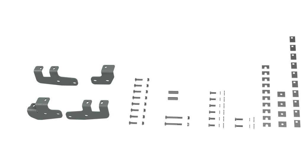 RVR2602 CUSTOM INSTALLATION KIT FOR UNIVERSAL MOUNTING RAILS FOR SOME RAM TRUCKS